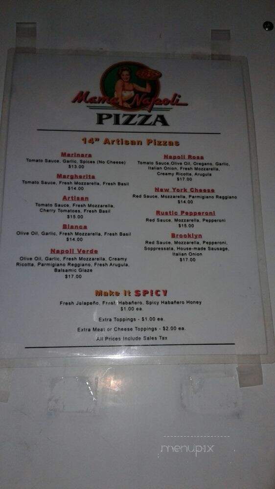 Mama Napoli Pizza - Las Vegas, NV menu_pic