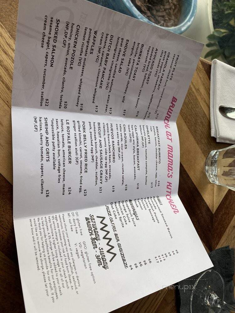 Mama Shelter Restaurant - Los Angeles, CA menu_pic