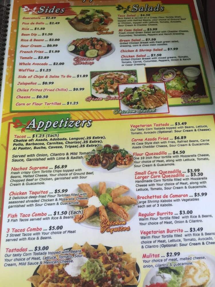 Mi Casa Mexican Restaurant - Moses Lake, WA menu_pic