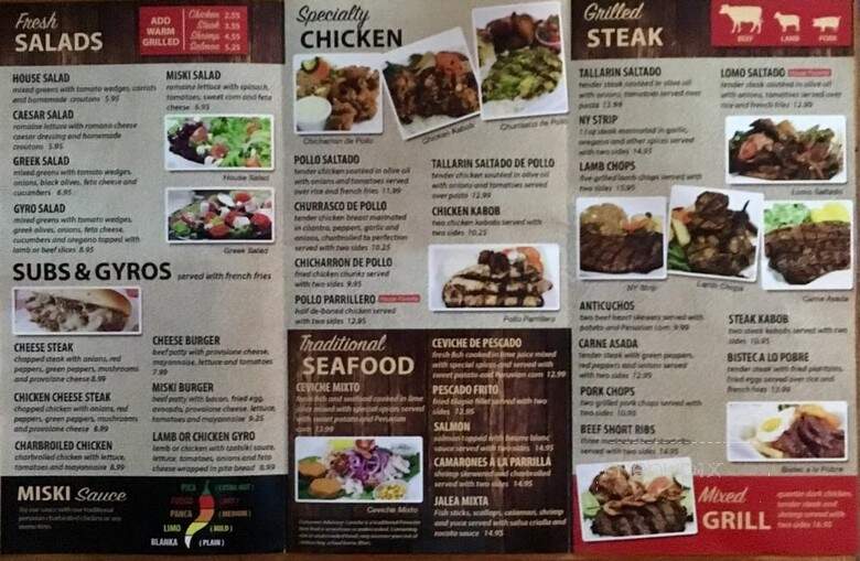 Miski Peruvian Charbroiled Chicken - Owings Mills, MD menu_pic
