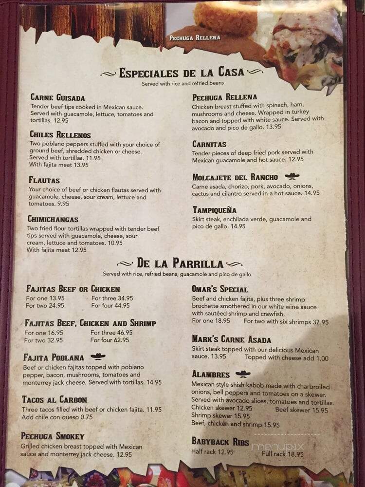 Mr. Sombrero - League City, TX menu_pic