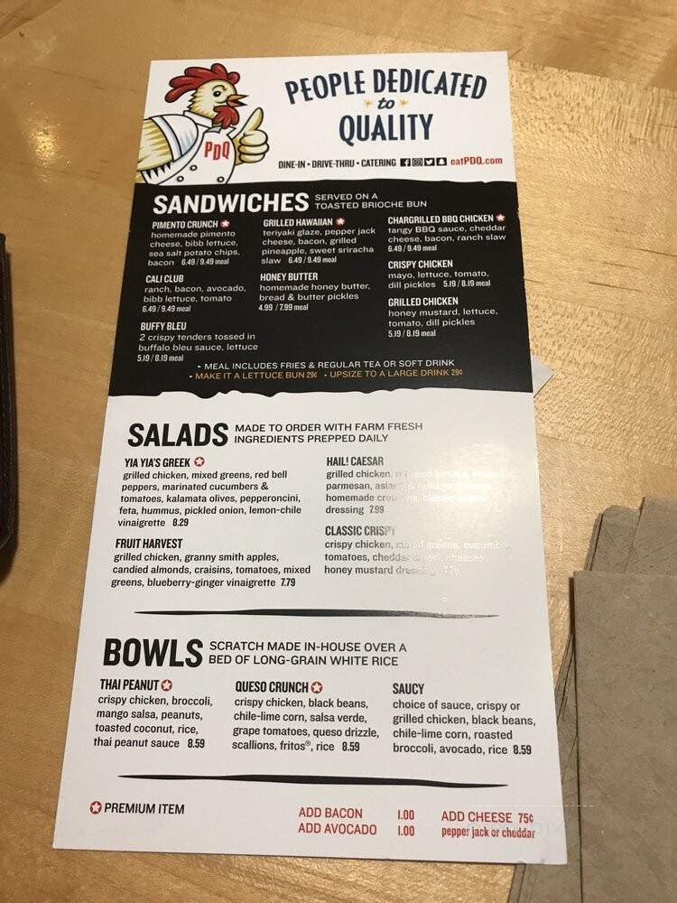 PDQ Pompano Beach - Pompano Beach, FL menu_pic