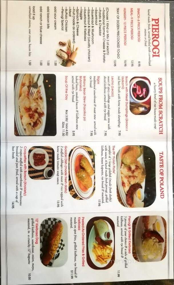 Perogie Cafe - Westfield, MA menu_pic