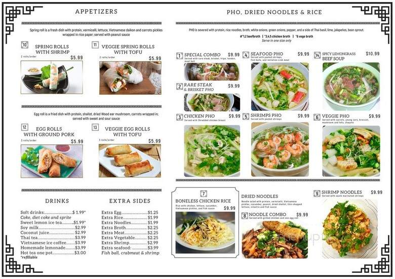 Pho Viet - Baltimore, MD menu_pic