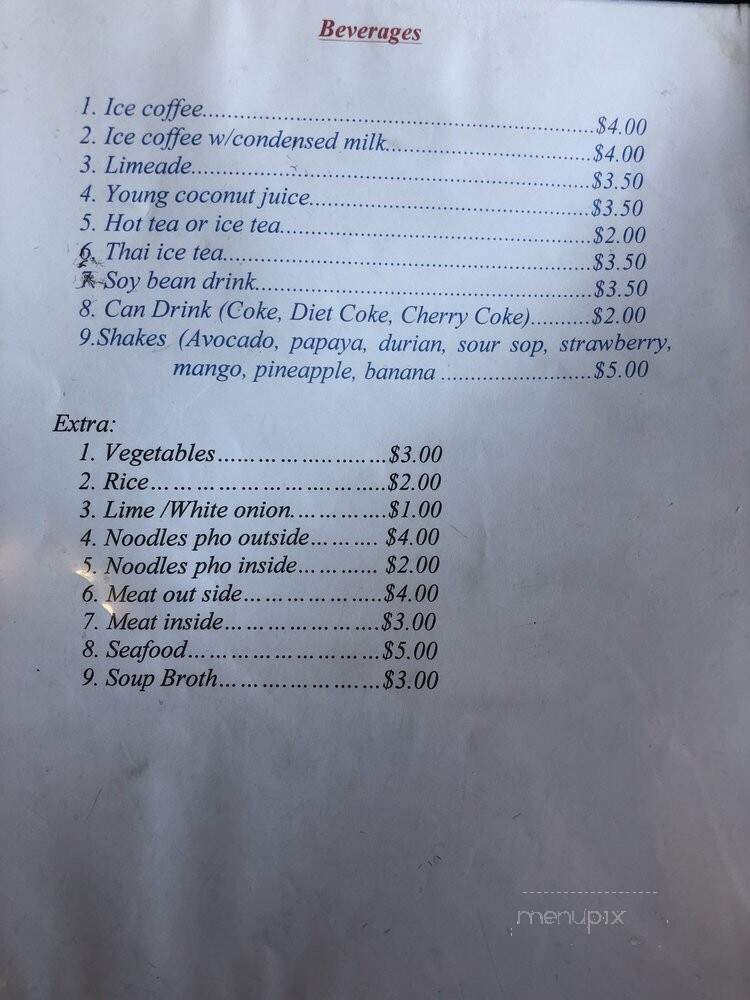 Pho Vietnam 8 - Anchorage, AK menu_pic