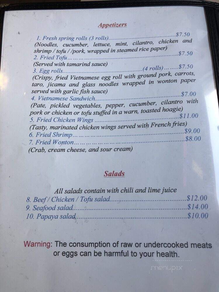 Pho Vietnam 8 - Anchorage, AK menu_pic