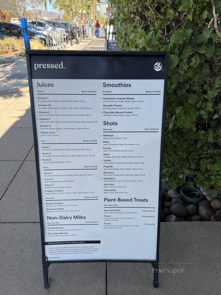 Pressed Juicery - Woodland Hills, CA menu_pic