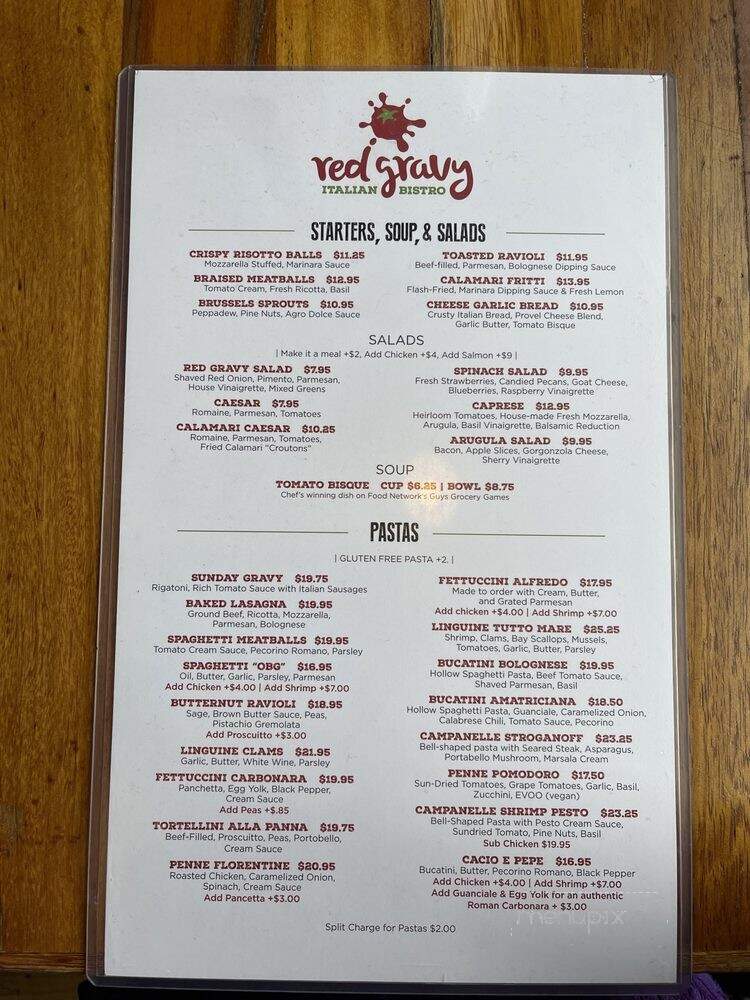 Red Gravy - Colorado Springs, CO menu_pic