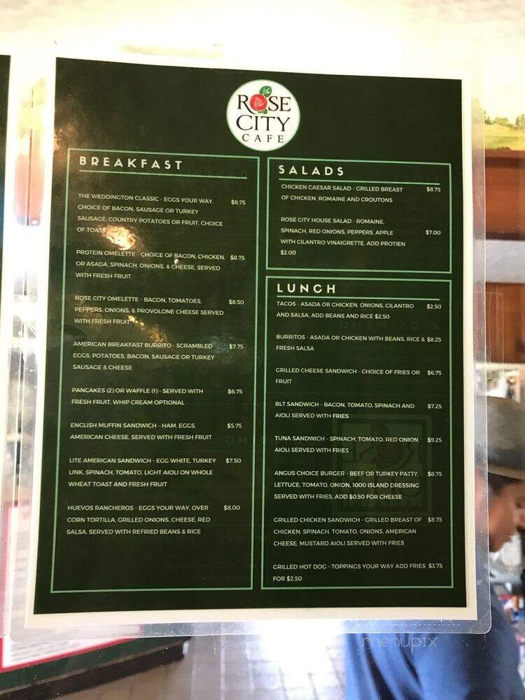 Rose City Cafe - Studio City, CA menu_pic