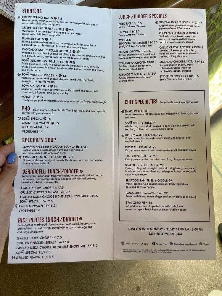 SOMI Vietnamese Bistro - Salt Lake City, UT menu_pic