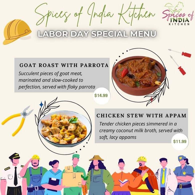 Spices of India Kitchen - Irving, TX menu_pic
