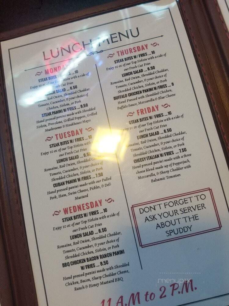 Spud Monkey's - Gresham, OR menu_pic