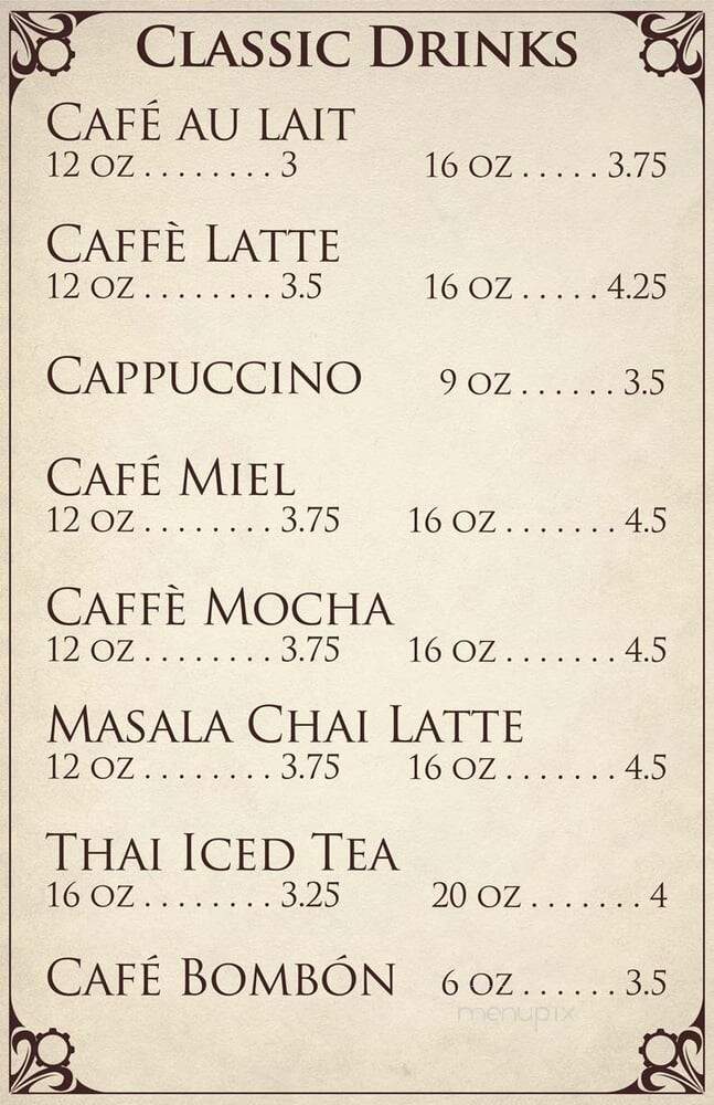 Steamship Coffee & Tea - Minneapolis, MN menu_pic