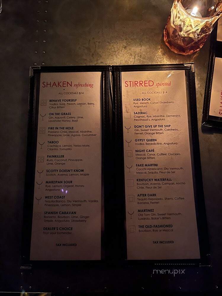 The Victor Bar - Chicago, IL menu_pic