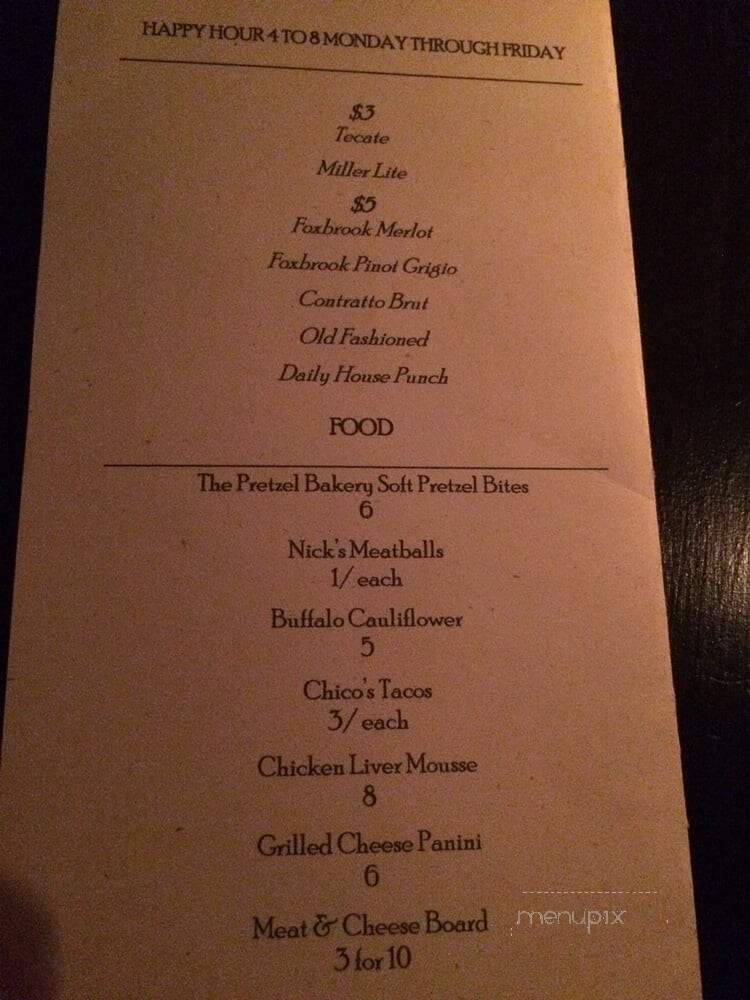 Twisted Horn - Washington, DC menu_pic