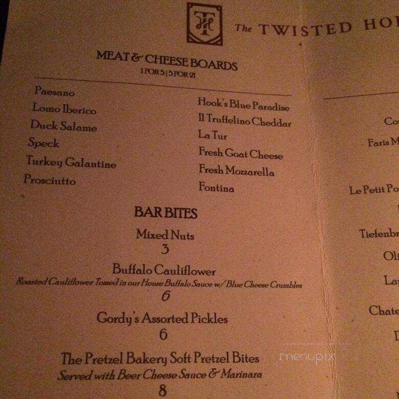 Twisted Horn - Washington, DC menu_pic