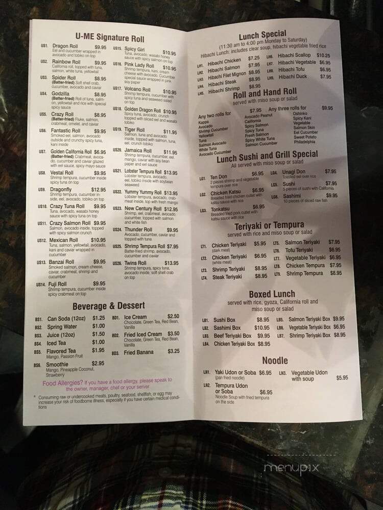 U-Me Sushi - Woodhaven, NY menu_pic