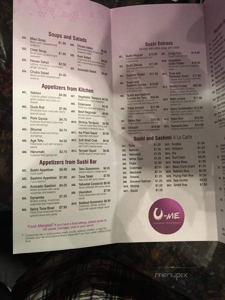 U-Me Sushi - Woodhaven, NY menu_pic