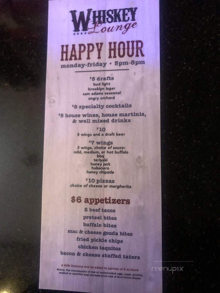 Whiskey Creek - White Plains, NY menu_pic