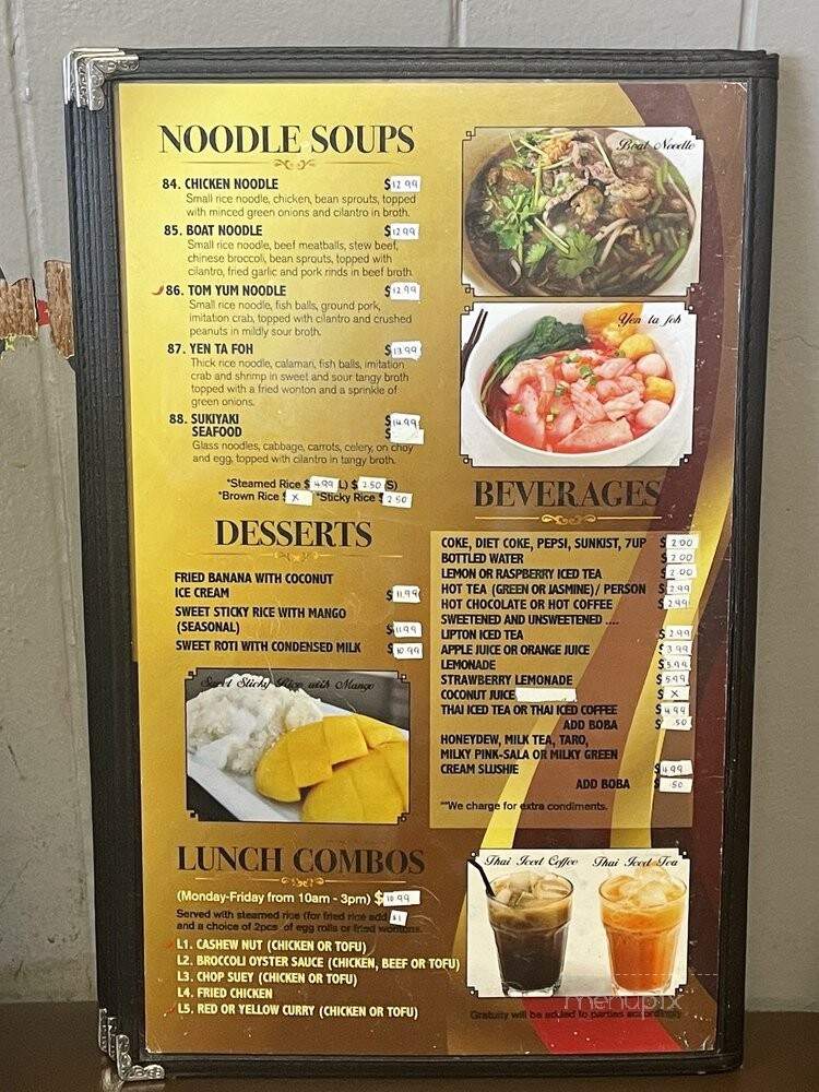 Happy Thai Restaurant - Long Beach, CA menu_pic