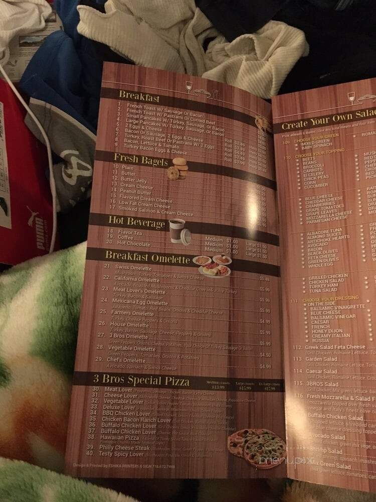 3 Bros Pizza - Astoria, NY menu_pic