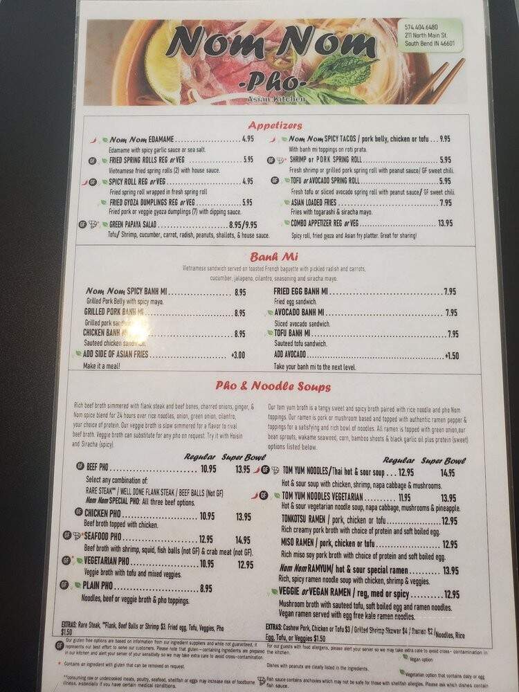 Nom Nom Pho - South Bend, IN menu_pic