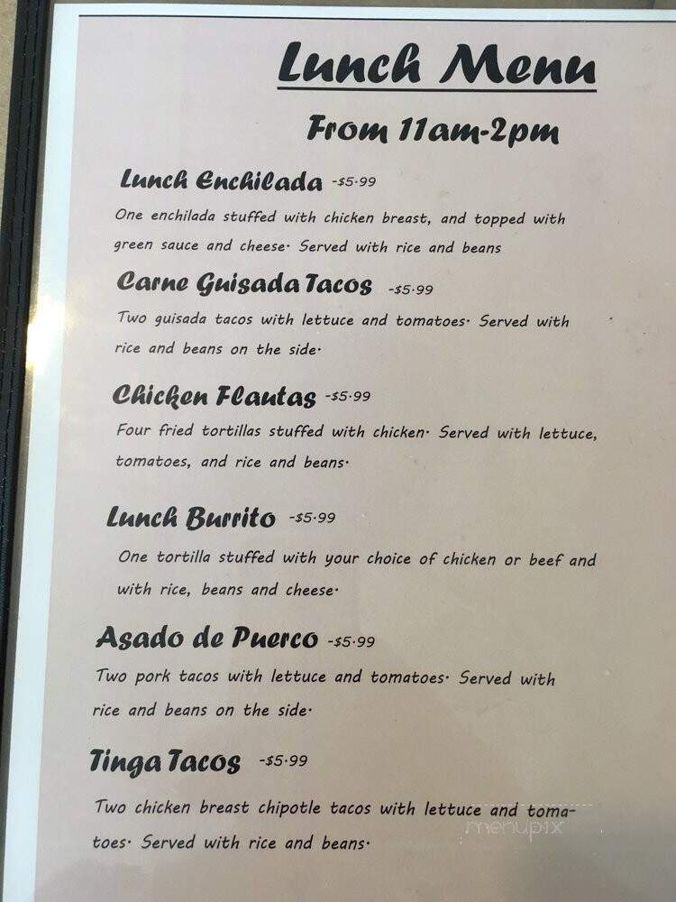Mi Cocina - Austin, TX menu_pic