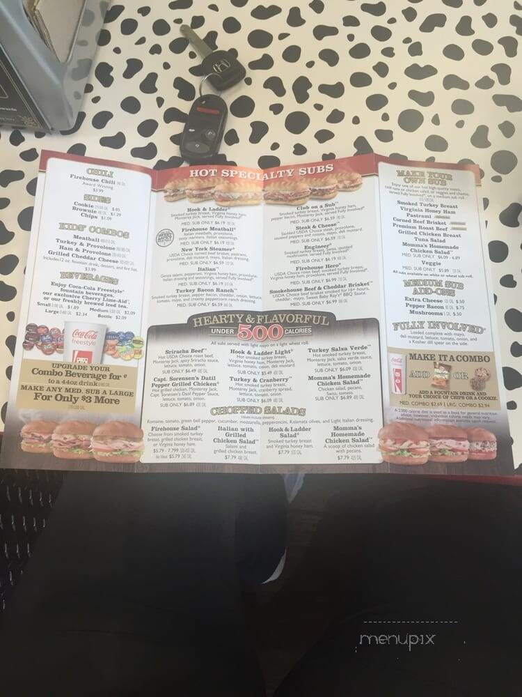Firehouse Subs - Durham, NC menu_pic