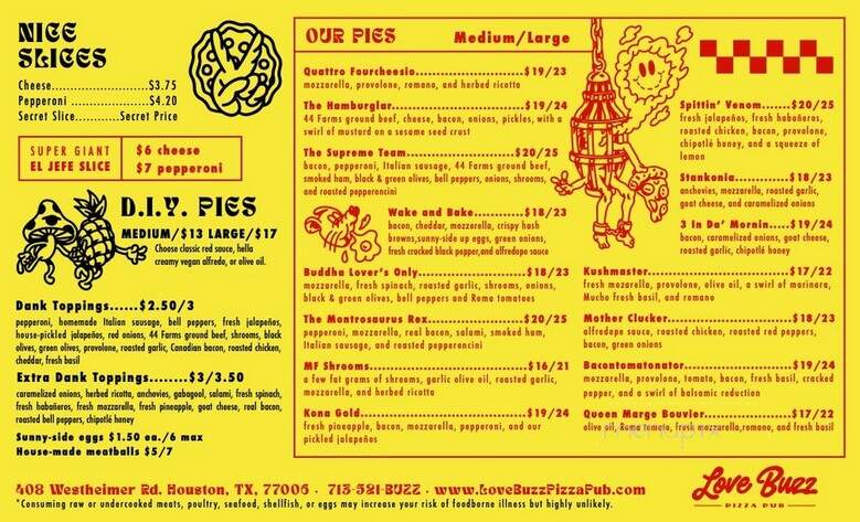 Love Buzz - Houston, TX menu_pic