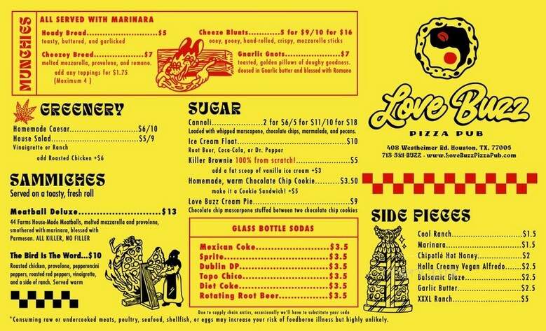 Love Buzz - Houston, TX menu_pic