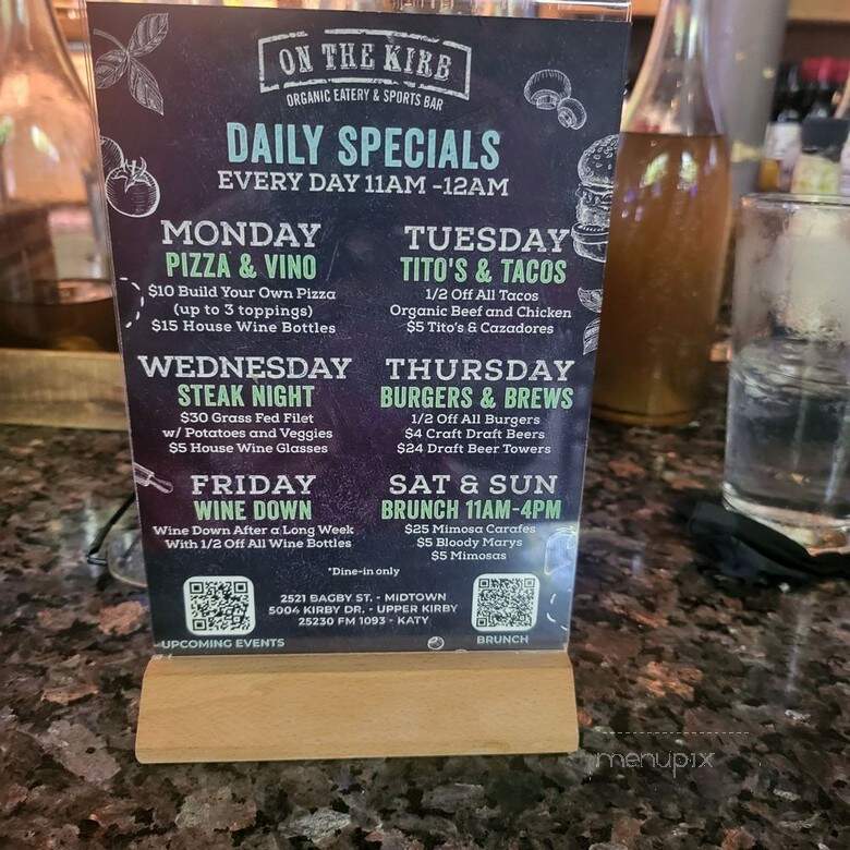 On The Kirb - Houston, TX menu_pic