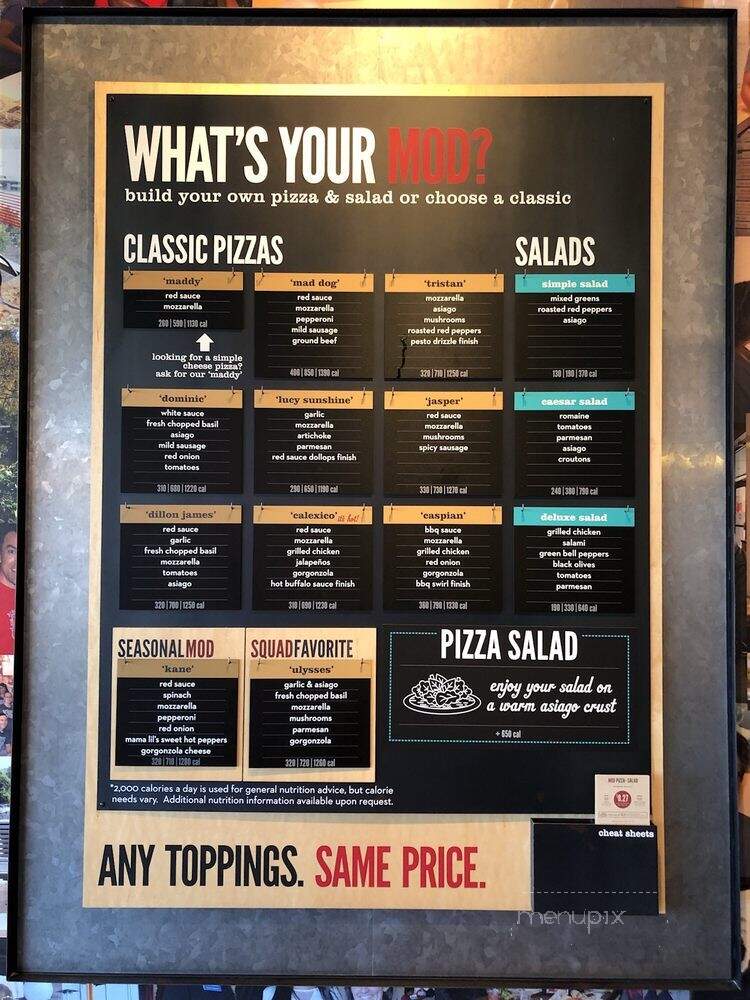 MOD Pizza - Reston, VA menu_pic