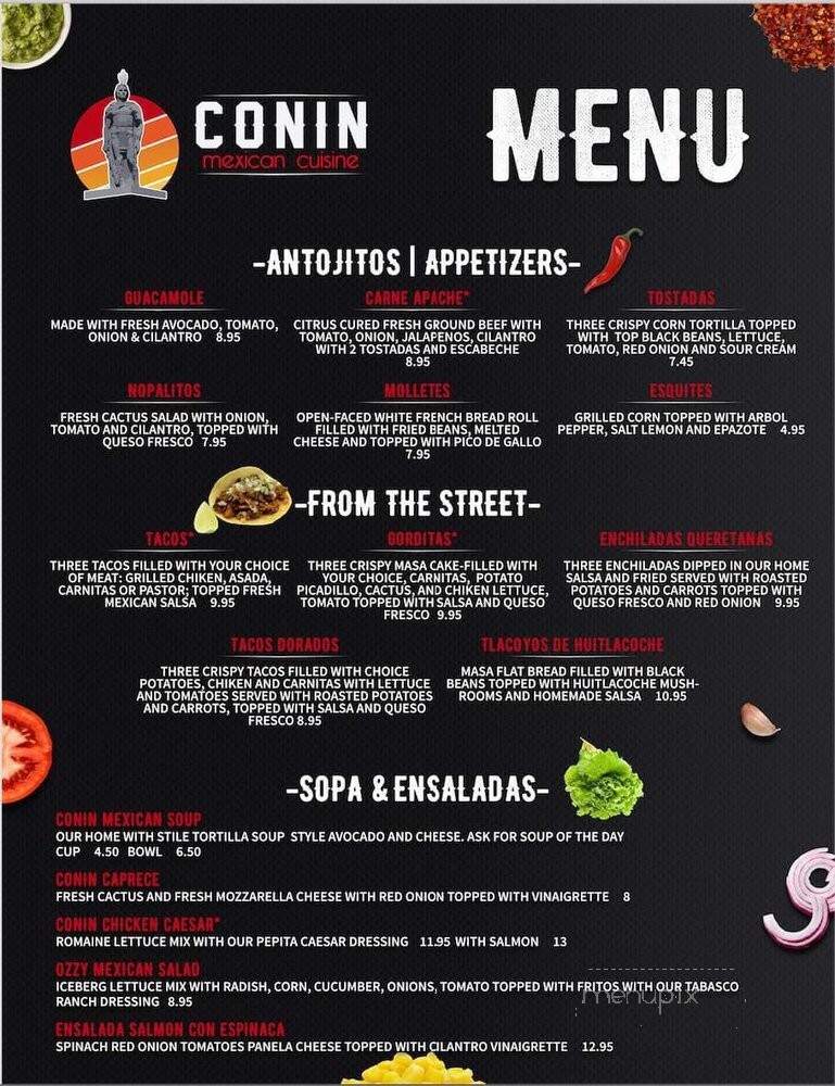 Conin Mexican Cuisine - Portland, OR menu_pic