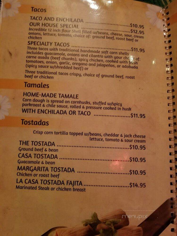 Las Margaritas - Tillamook, OR menu_pic