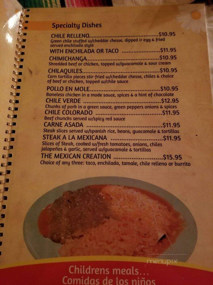 Las Margaritas - Tillamook, OR menu_pic