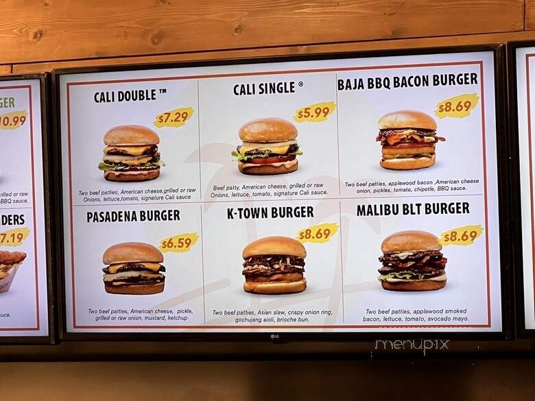 CaliBurger - Lynnwood, WA menu_pic