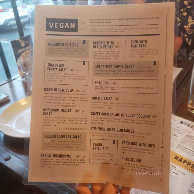 Isarn Thai Soul Kitchen - Lynnwood, WA menu_pic