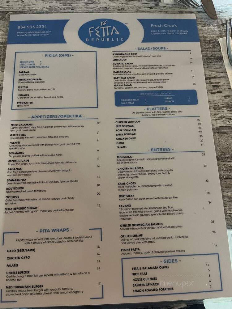 Fetta Republic - Lighthouse Point, FL menu_pic