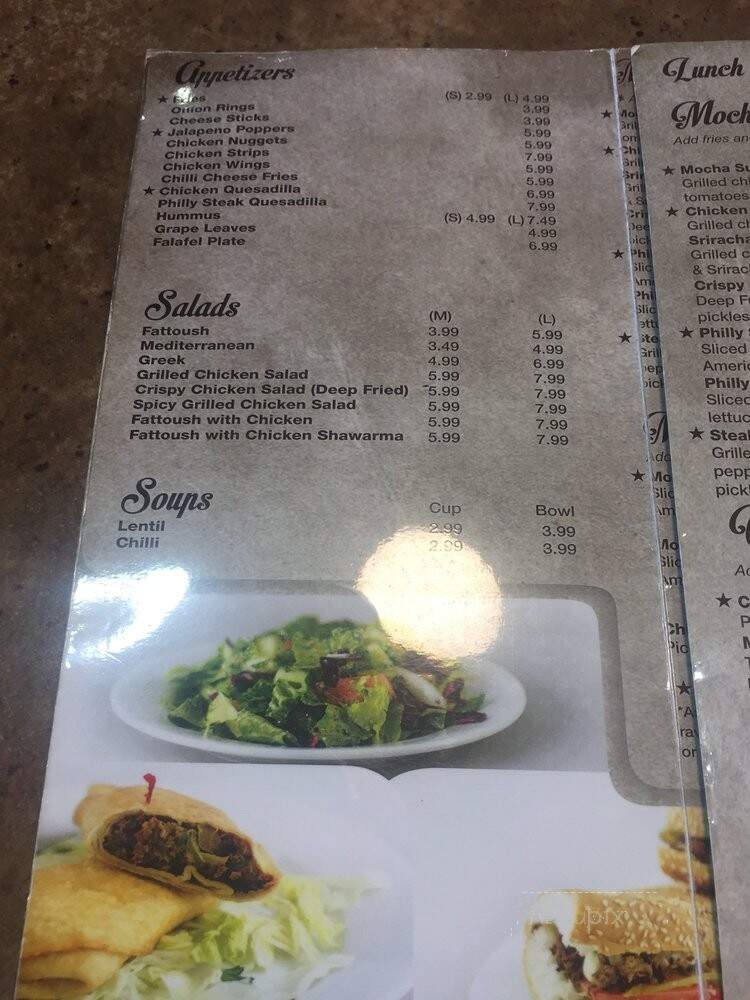 Mocha Cafe - Dearborn, MI menu_pic