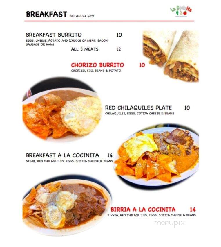 La Cocinita - Baldwin Park, CA menu_pic
