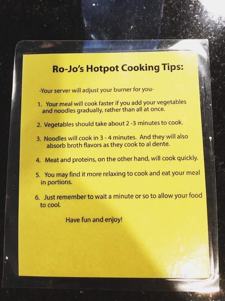 Ro-Jo's Hotpot - Denver, CO menu_pic