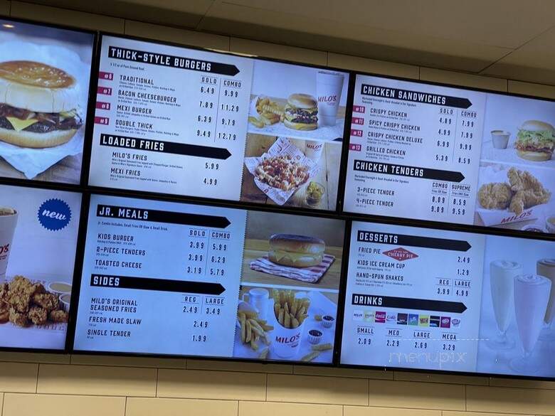 Milo's Hamburgers - Decatur, AL menu_pic
