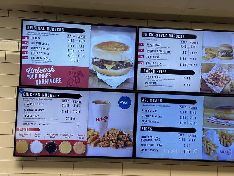 Milo's Hamburgers - Decatur, AL menu_pic