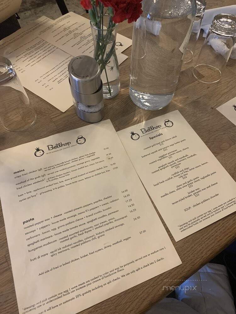 Bellhop - Corvallis, OR menu_pic