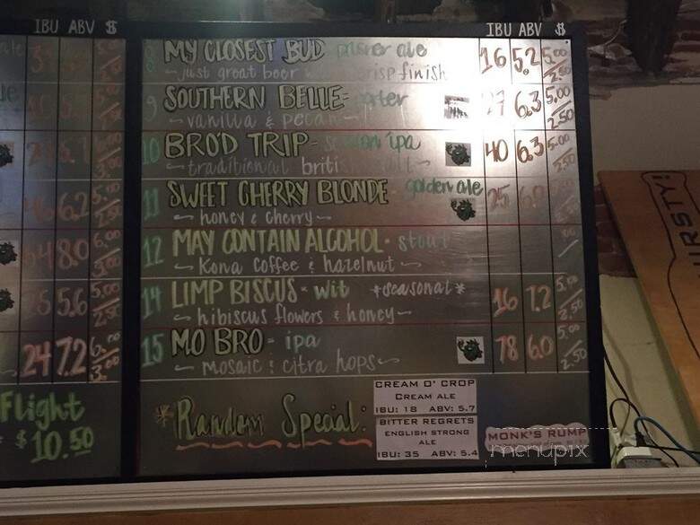 Thirsty Bro Brewing - Royse City, TX menu_pic