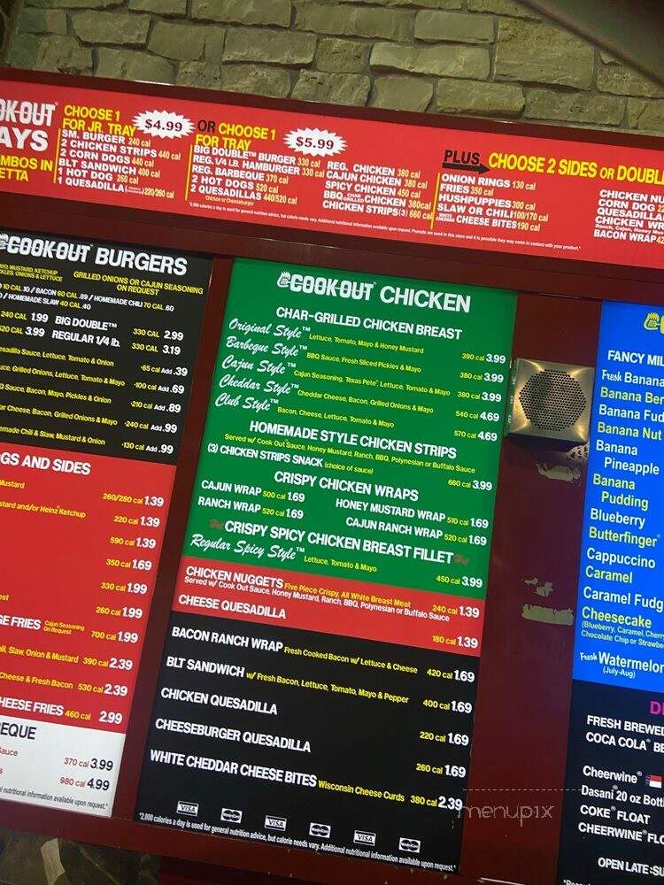 Cook Out - Marietta, GA menu_pic