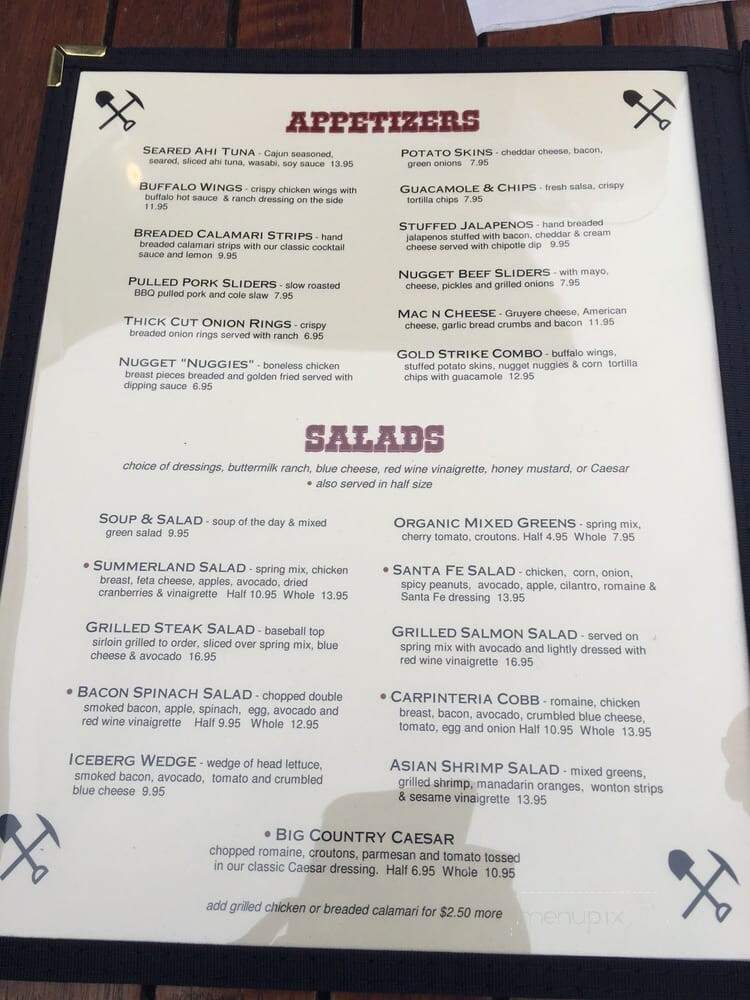 The Nugget Bar & Grill - Carpinteria, CA menu_pic