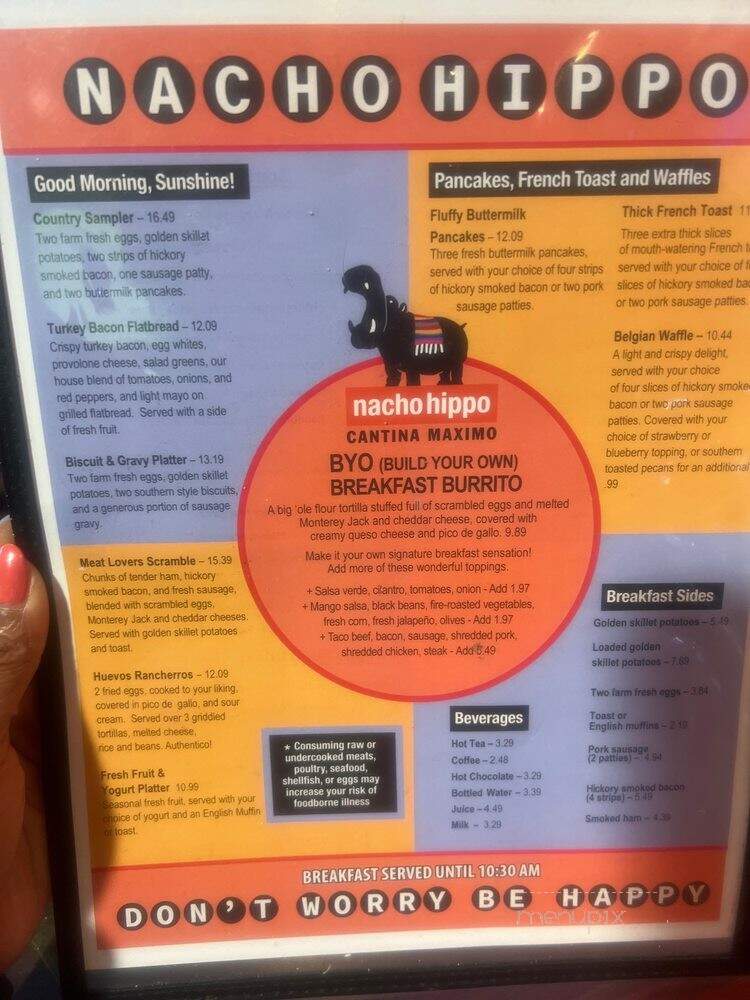 Nacho Hippo - Myrtle Beach, SC menu_pic