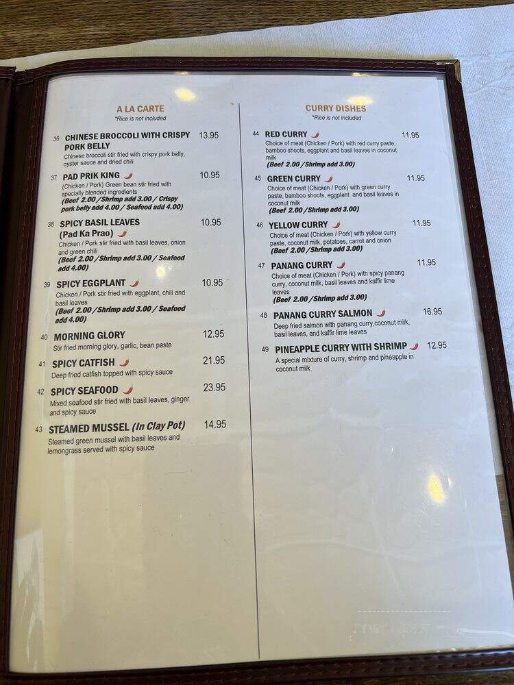 Chada Thai - Garden Grove, CA menu_pic