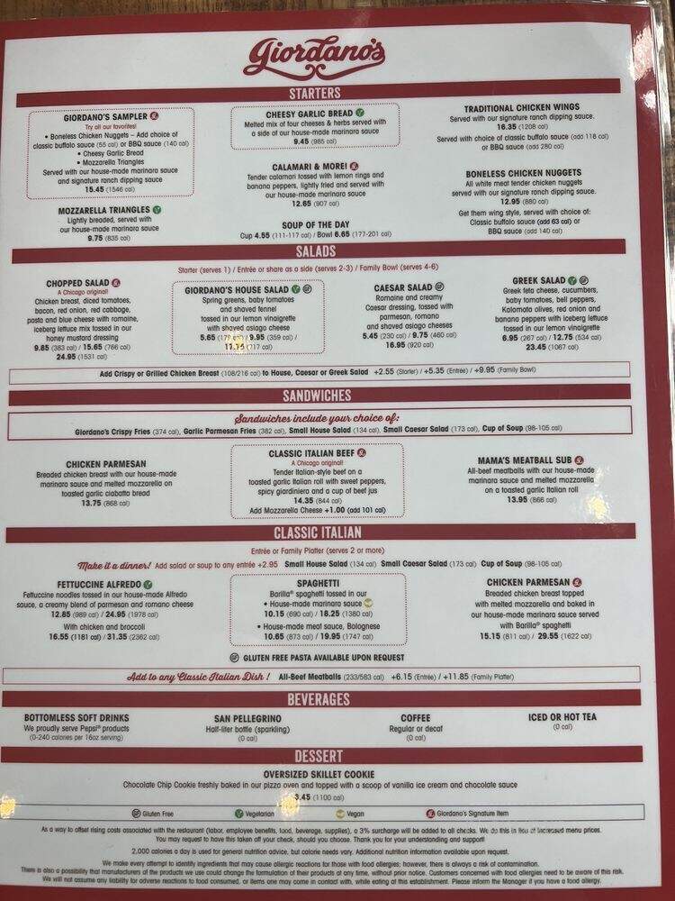 Giordano's - Indianapolis, IN menu_pic